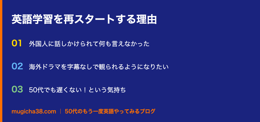 英語学習を再スタートする理由まとめ