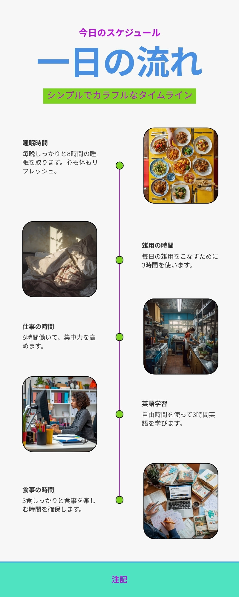 1日のスケジュール時間内訳